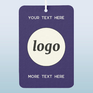 Logo met tekst Zakelijke promotie Navy Blue Luchtverfrisser