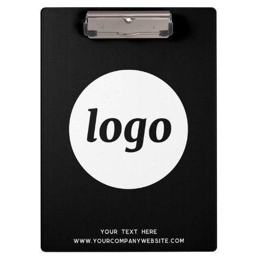 Logo met Tekst zwart en wit klembord (Voorkant)