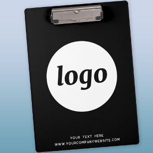 Logo met Tekst zwart en wit klembord