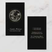  Logo met volledige maan Elegant Salon & Spa Visitekaartje (Voorkant / Achterkant)