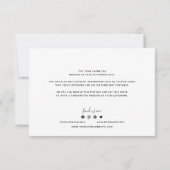 Logo met witte rand bewerkbare kleur Dank u (Achterkant)