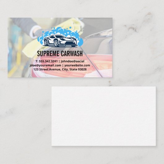 Logo met zeep Bubels Visitekaartje (Voorkant / Achterkant)