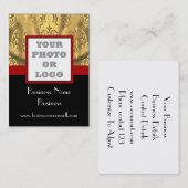 Logo met zwarte en gouden foto visitekaartje (Voorkant / Achterkant)