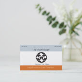 Logo met zwarte en witte moon visitekaartje (Staand voorkant)