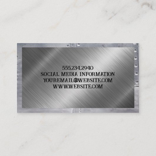 Logo | Metaal | Rivieren Visitekaartje (Achterkant)