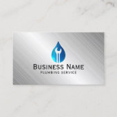 Logo Metaal van de drinkwaterpomp Visitekaartje (Voorkant)