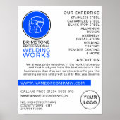 Logo, metaalbewerker, Welder Adverteren Poster (Voorkant)
