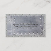 Logo | Metaalpatroon staal Visitekaartje (Achterkant)
