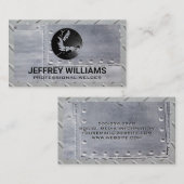 Logo | Metaalpatroon staal Visitekaartje (Voorkant / Achterkant)