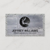 Logo | Metaalpatroon staal Visitekaartje (Voorkant)