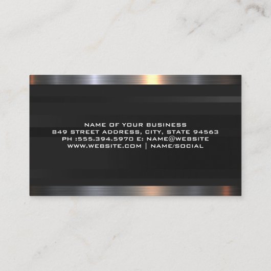 Logo | Metaalversiering Visitekaartje (Achterkant)