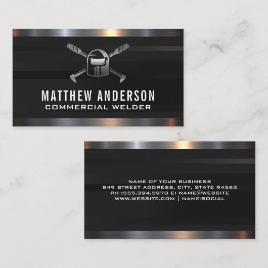 Logo | Metaalversiering Visitekaartje (Voorkant / Achterkant)