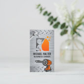 Logo | Metal Drill Hammer Visitekaartje (Staand voorkant)