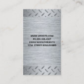 Logo | Metal Drill Hammer Visitekaartje (Achterkant)