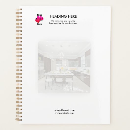Logo Minimaal Foto Zakelijke Marketing Planner (Voorkant)