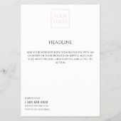 Logo Minimaal Witte Zakelijke Marketing Flyer (Voorkant)