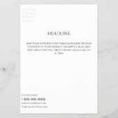 Logo Minimaal Witte Zakelijke Marketing Flyer (Achterkant)