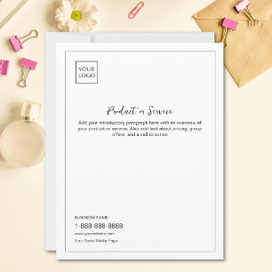 Logo Minimaal Witte Zakelijke Marketing Flyer