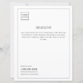 Logo Minimaal Witte Zakelijke Marketing Flyer (Achterkant)