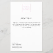 Logo Minimaal Witte Zakelijke Marketing Flyer (Voorkant)