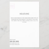 Logo Minimaal Witte Zakelijke Marketing Flyer (Achterkant)