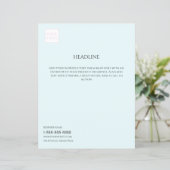 Logo Minimal Bleek Blue Business Marketing Flyer (Staand voorkant)