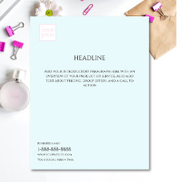 Logo Minimal Bleek Blue Business Marketing Flyer