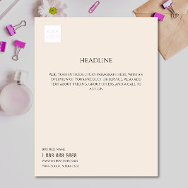 Logo Minimal Cream Business Marketing Flyer