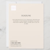 Logo Minimal Cream Business Marketing Flyer (Achterkant)