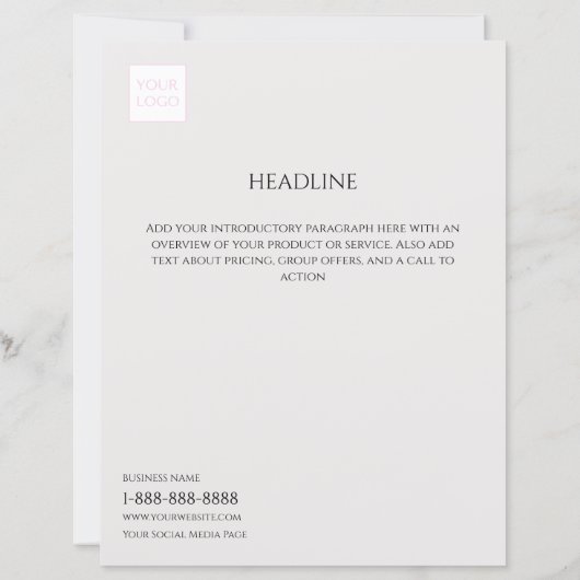 Logo Minimal Grey Business Marketing Flyer (Achterkant)