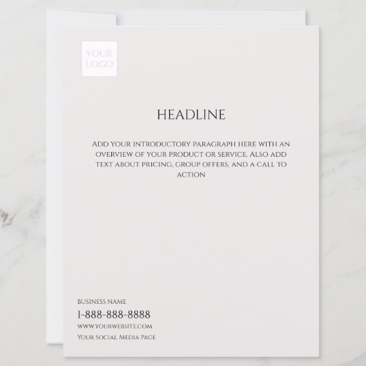 Logo Minimal Grey Business Marketing Flyer (Voorkant)