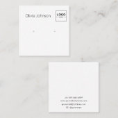 Logo Minimal Jewelry Earring Display Visitekaartje (Voorkant / Achterkant)