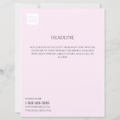Logo Minimal Pink Business Marketing Flyer (Achterkant)