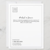 Logo Minimal White Business Marketing Flyer (Achterkant)