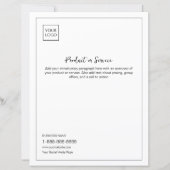 Logo Minimal White Business Marketing Flyer (Voorkant)