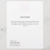 Logo Minimal White Business Marketing Flyer (Voorkant)