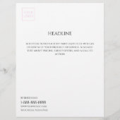 Logo Minimal White Business Marketing Flyer (Achterkant)