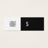 Logo minimale eenvoudige zwarte Label voor sociale Mini Visitekaartjes (Voorkant)