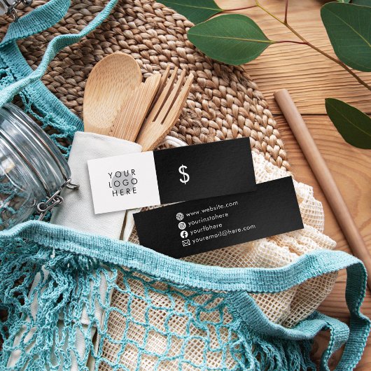 Logo minimale eenvoudige zwarte Label voor sociale Mini Visitekaartjes