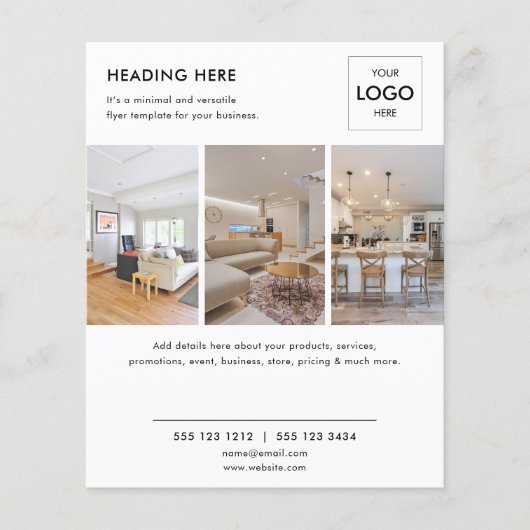 Logo minimale Foto Business Marketing Flyer (Voorkant)
