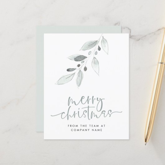 Logo minimale prettige kerstkleine Kaart (Voorkant / Achterkant in situ)