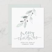 Logo minimale prettige kerstkleine Kaart (Voorkant / Achterkant)