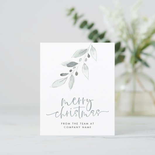 Logo minimale prettige kerstkleine Kaart (Staand voorkant)