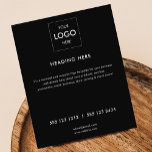 Logo minimale witte Business Black Flyer<br><div class="desc">Eenvoudige zakenvlieger.</div>