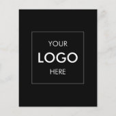 Logo minimale witte Business Black Flyer (Achterkant)