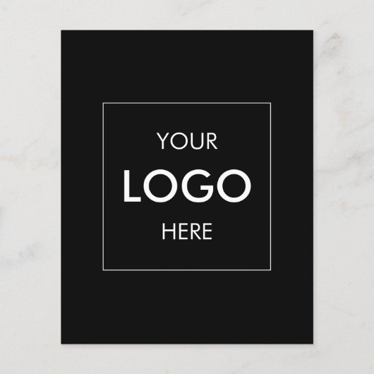 Logo minimale witte Business Black Flyer (Achterkant)