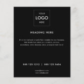 Logo minimale witte Business Black Flyer (Voorkant)