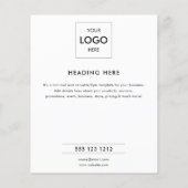 Logo minimale witte zakelijke marketing flyer (Achterkant)