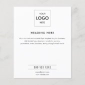 Logo minimale witte zakelijke marketing flyer (Voorkant)
