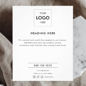 Logo minimale zakelijke marketing zwart flyer
